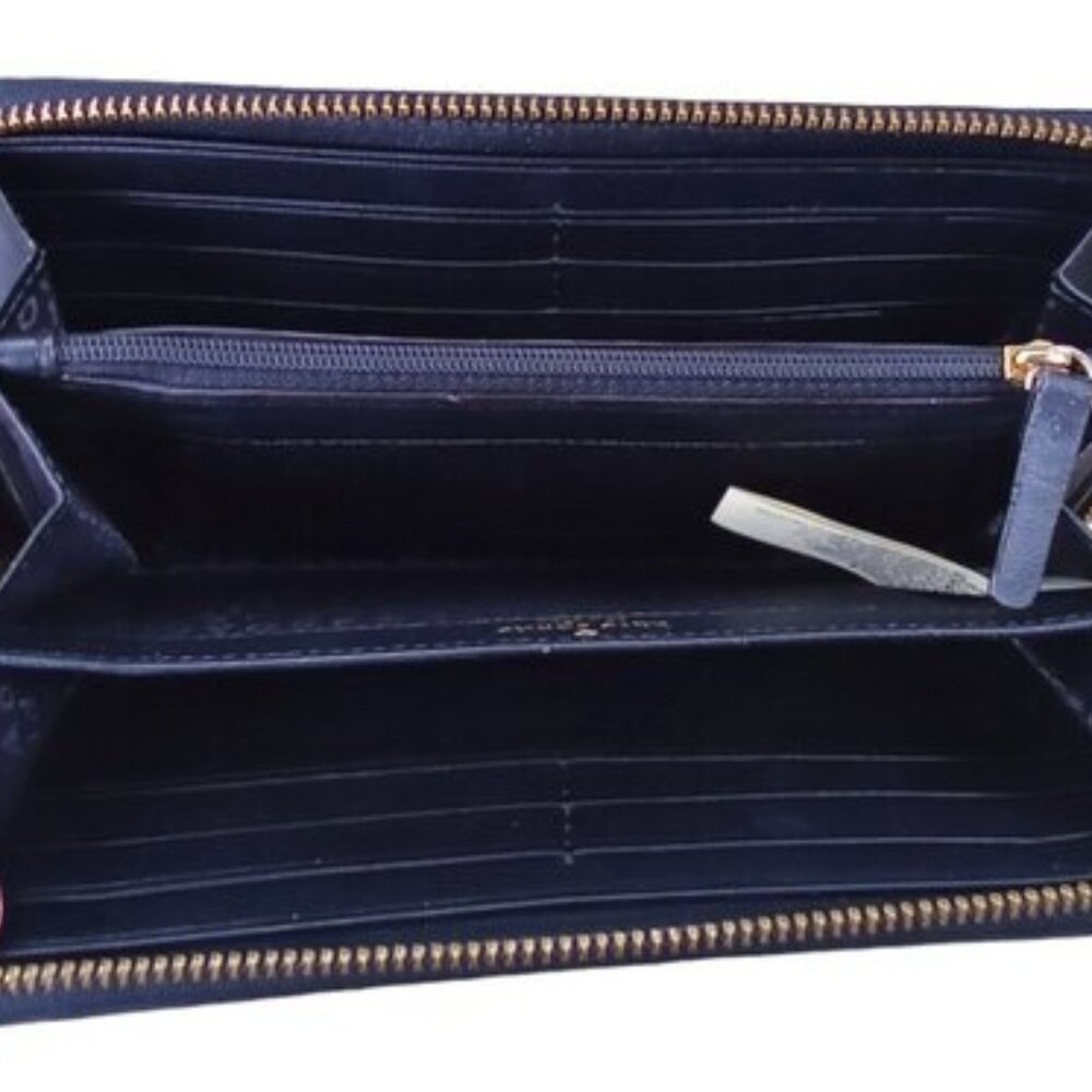Kate Spade Black & White Neda Grove Street Printed Leather Continental Wallet - Picture 7 of 10